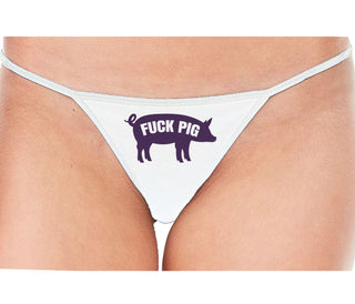 Fuck Pig - White String Thong