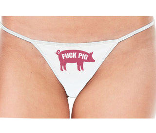 Fuck Pig - White String Thong