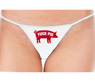 Fuck Pig - White String Thong