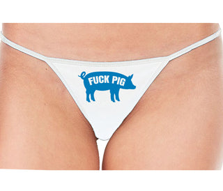 Fuck Pig - White String Thong
