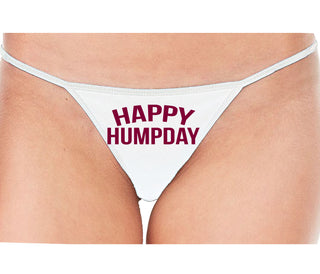 Happy Humpday - White String Thong