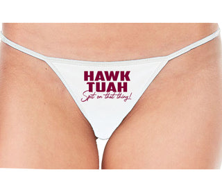 Hawk Tuah Spit On That Thing - White String Thong