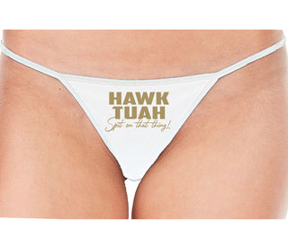 Hawk Tuah Spit On That Thing - White String Thong