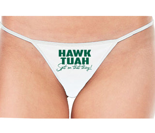 Hawk Tuah Spit On That Thing - White String Thong