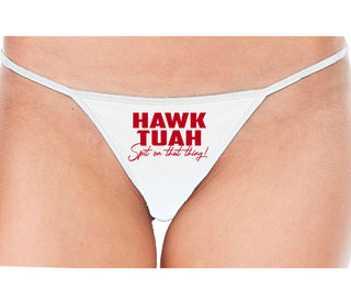 Hawk Tuah Spit On That Thing - White String Thong