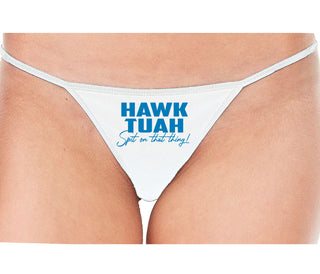 Hawk Tuah Spit On That Thing - White String Thong