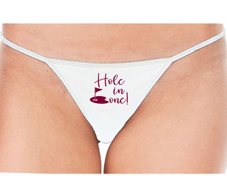 Hole In One - Suggestive Golf - White String Thong