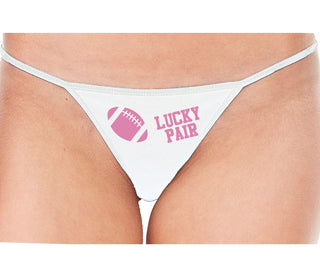 Lucky Pair - Football - White String Thong