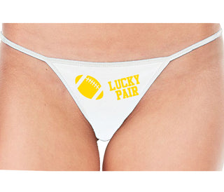 Lucky Pair - Football - White String Thong