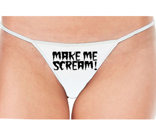Make Me Scream - White String Thong