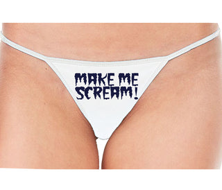 Make Me Scream - White String Thong