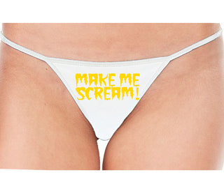 Make Me Scream - White String Thong