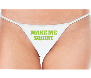 Make Me Squirt - White String Thong