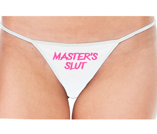 Master's Slut - White String Thong