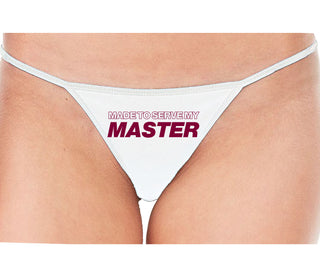 Made To Serve My Master - White String Thong