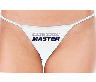 Made To Serve My Master - White String Thong