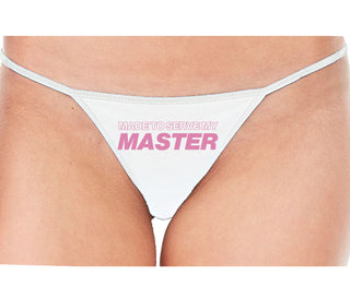 Made To Serve My Master - White String Thong