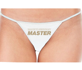 Made To Serve My Master - White String Thong