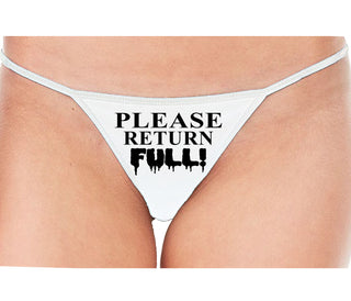 Please Return Full - White String Thong