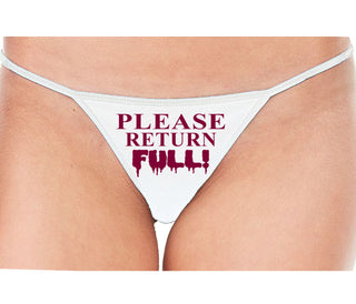Please Return Full - White String Thong