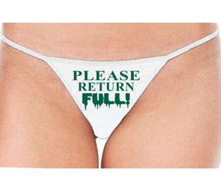 Please Return Full - White String Thong