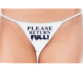 Please Return Full - White String Thong