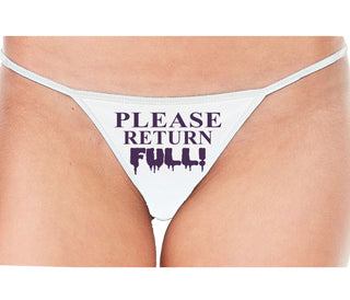 Please Return Full - White String Thong