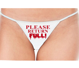 Please Return Full - White String Thong
