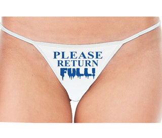 Please Return Full - White String Thong