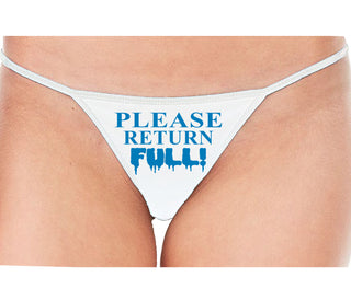 Please Return Full - White String Thong