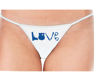Police Love - White String Thong
