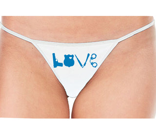Police Love - White String Thong