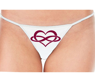 Polyamory Logo - White String Thong