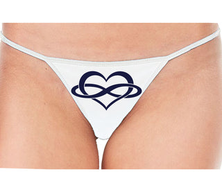 Polyamory Logo - White String Thong