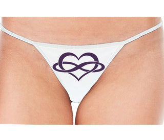 Polyamory Logo - White String Thong