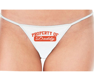 Property Of Daddy - Athletic Look - White String Thong