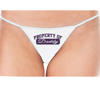 Property Of Daddy - Athletic Look - White String Thong