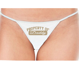 Property Of Daddy - Athletic Look - White String Thong
