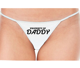 Property Of Daddy - White String Thong