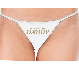 Property Of Daddy - White String Thong