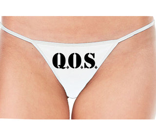 QOS - Queen of Spades - White String Thong