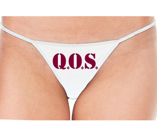 QOS - Queen of Spades - White String Thong