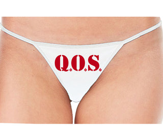 QOS - Queen of Spades - White String Thong