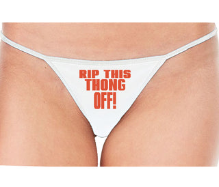 Rip This Thong Off - White String Thong
