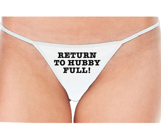 Return to Hubby Full - White String Thong