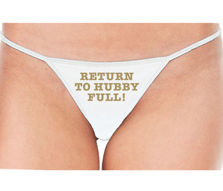 Return to Hubby Full - White String Thong