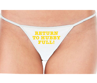 Return to Hubby Full - White String Thong