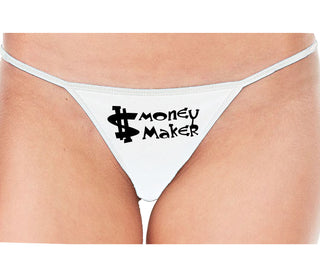 Money Maker - White String Thong
