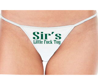 Sir's Little Fuck Toy - White String Thong