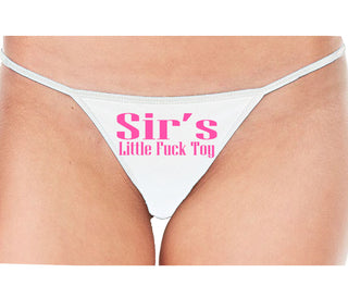 Sir's Little Fuck Toy - White String Thong
